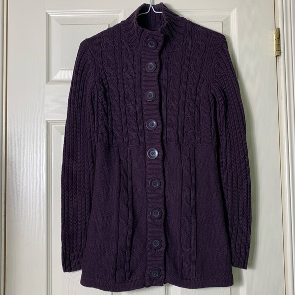 Roots | Purple Knitwear Cardigan Chunky Buttons - XS - Picture 2 of 4